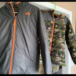 Boys North Face winter reversible coat